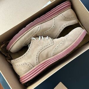 Cole Haan Milkshake Suede Wing Tip Shoes